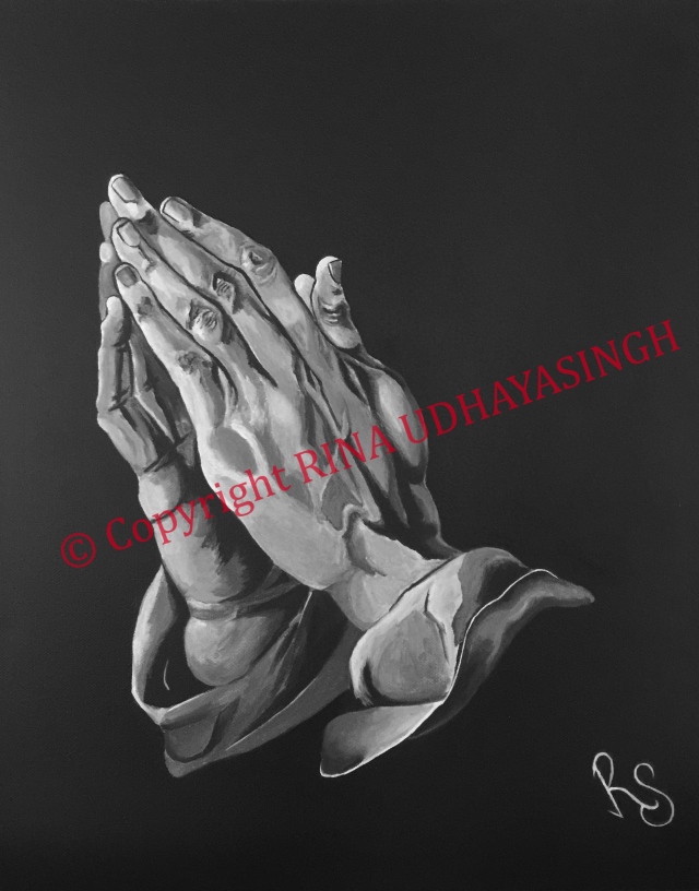 Praying hands ~ Acrylic on Canvas (40x50)